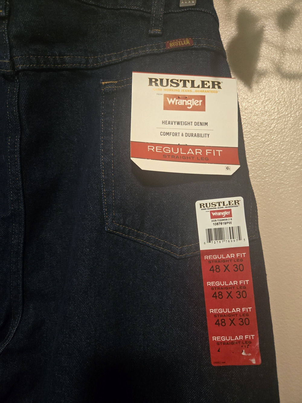 Wrangler Men's Regular Fit Straight Leg Jeans - Dark Vintage 48x30